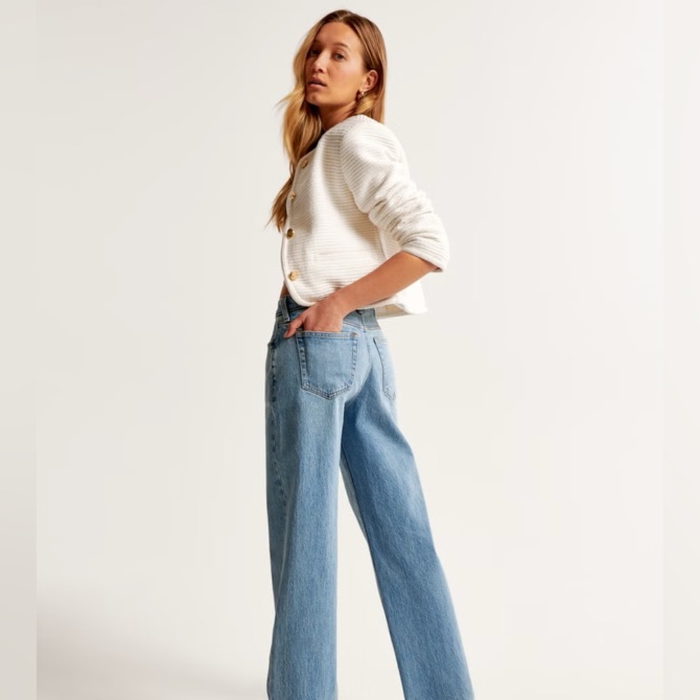Abercrombie & Fitch Light Blue Baggy Jeans - Picture 4 of 5